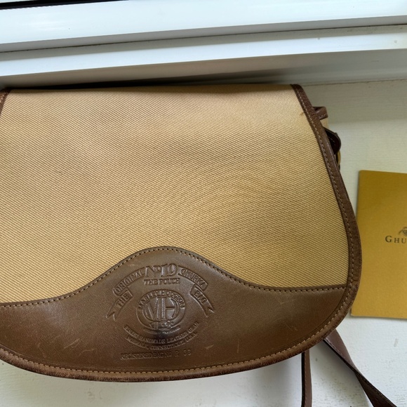 Ghurka Vintage No. 19 "The Pouch" khaki twill and leather purse - Picture 4 of 9